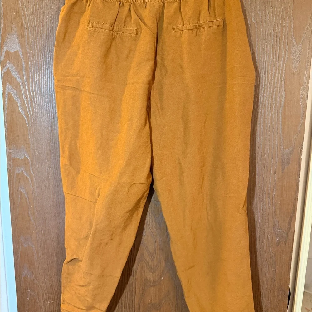 A New Day Linen Blend Jogger Pants Mustard Yellow Size L - Picture 3 of 3